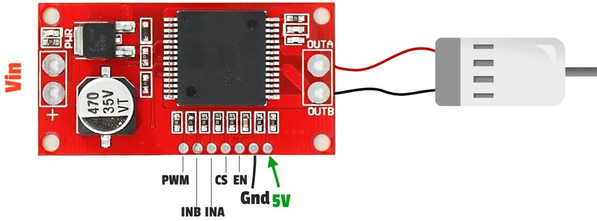 Connection driagram for the VNH2SP30