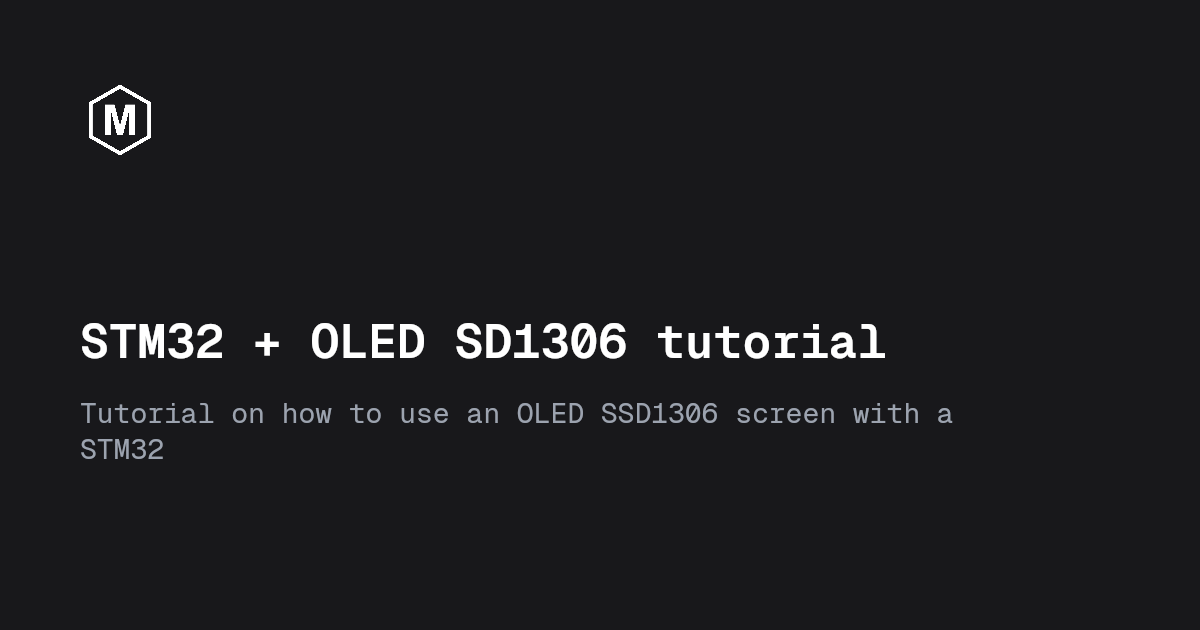 STM32 + OLED SD1306 tutorial - Laboratorio Gluon